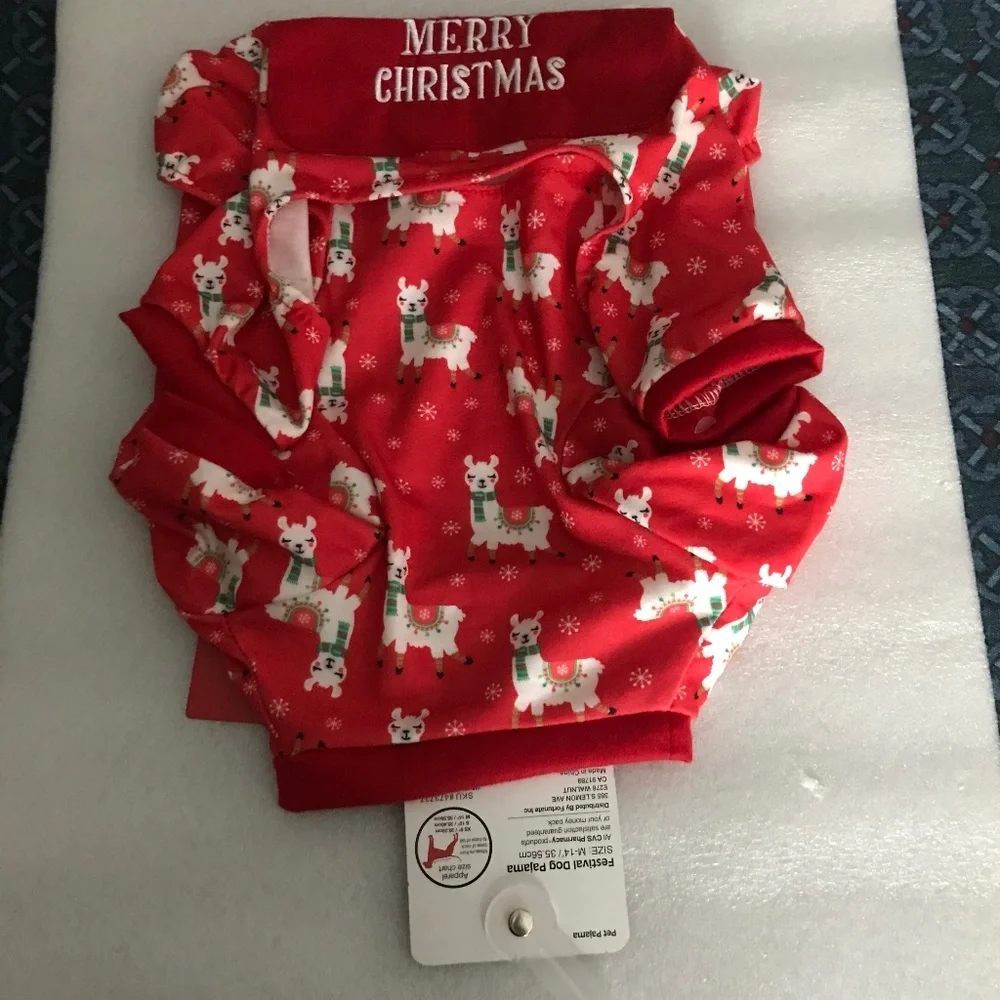 Pet Central Festival Dog Pajama Size M NEW
